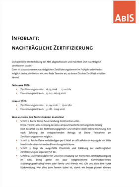 Bild Infoblatt nachträgliche Zertifizierung