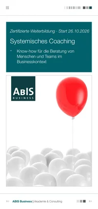 Flyer der Weiterbildung Systemisches Coaching (SG) am ABIS